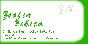 zsofia mikita business card